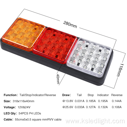 Tail truck LED truck rear indicator lamp light